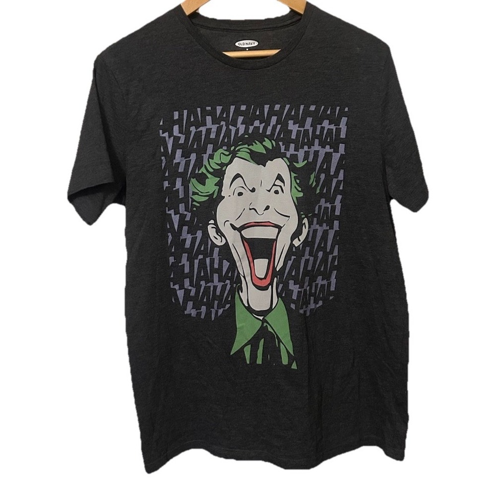 The Joker from Batman Women's Size Medium Gray  T Shirt Top Classic TV-00355